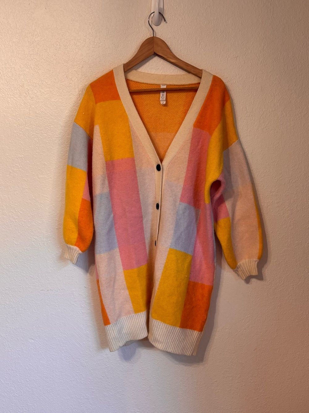 Anthropologie Amadi Lexie Colorblock Cardigan Small Petite